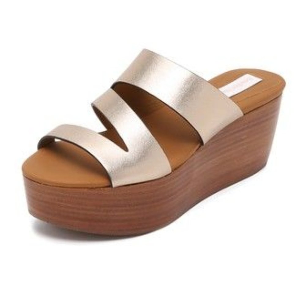 Chole | See by Chole | Dania Metallic Platform Sandals / Slides